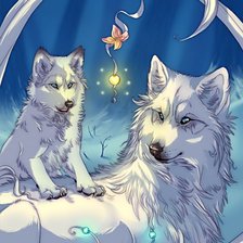 Схема вышивки «волки»