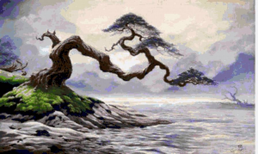 Банзай над озером - природа - предпросмотр