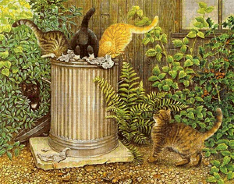 уличный ресторан - коты, котики - предпросмотр