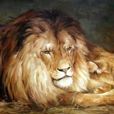 Схема вышивки «львы отдыхают»