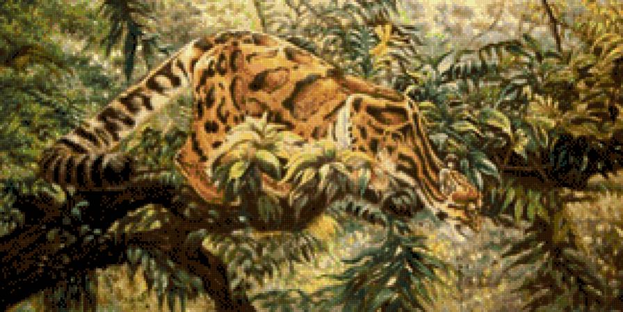 мастер маскировки - джунгли, живопись, животные, оцелот - предпросмотр