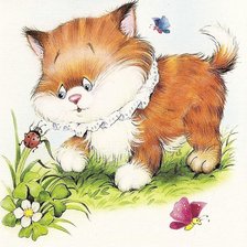 Схема вышивки «Котик»