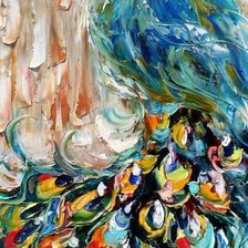 Схема вышивки «Павлин»