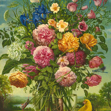 Схема вышивки «Винтажный букет»