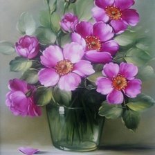 Схема вышивки «Цветы в вазе»