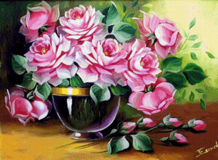 Букет роз - роза, цветы, розы, ваза, цветок - предпросмотр