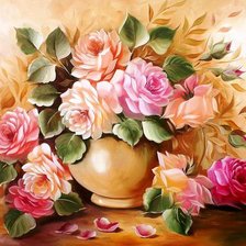 Схема вышивки «Букет роз»