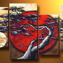 Схема вышивки «Японское солнце»