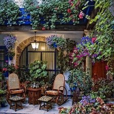 Схема вышивки «дворик»