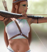 Схема вышивки «воительница»