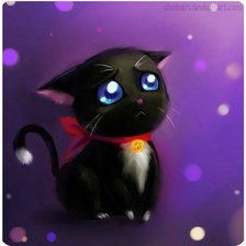 Схема вышивки «Котенок на подушку»