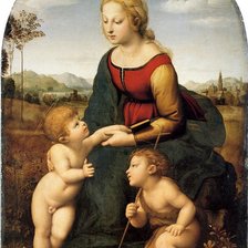 Схема вышивки «Рафаэль Санти. Прекрасная садовница»