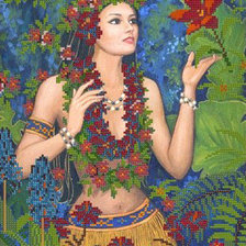 Схема вышивки «девушка»