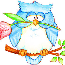 Схема вышивки «сова»