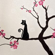 Схема вышивки «котик»