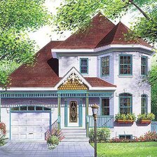 Схема вышивки «дом»