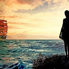 Схема вышивки «алые паруса»