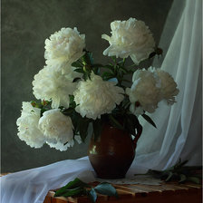 Схема вышивки «пионы»