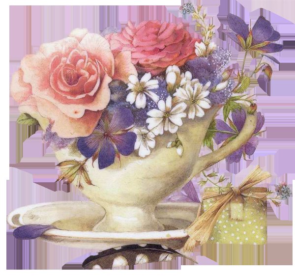 розы в чашке - оригинал