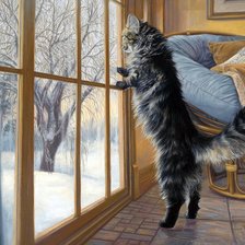 Схема вышивки «Любопытный»