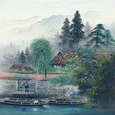 Схема вышивки «На пристани»