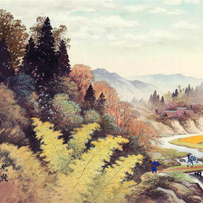 Схема вышивки «Рисовые поля»