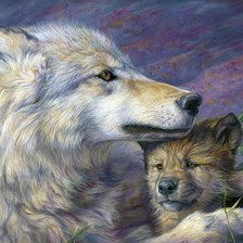 Схема вышивки «Волчиха»