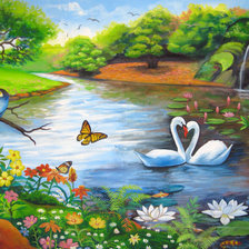 Схема вышивки «природа»