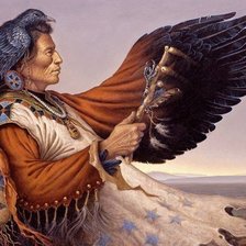 Схема вышивки «Индеец»