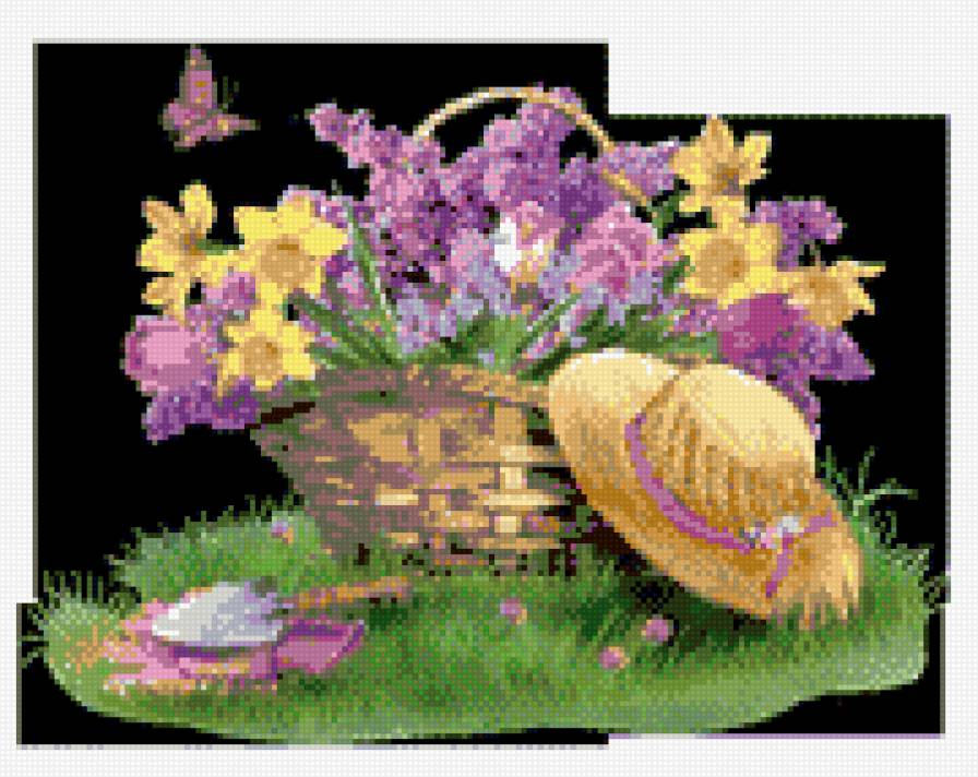 корзинка с шапкой - предпросмотр