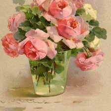 Схема вышивки «розы в стакане»