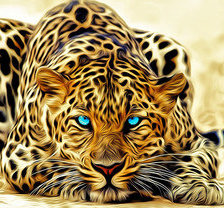 Схема вышивки «леопард»