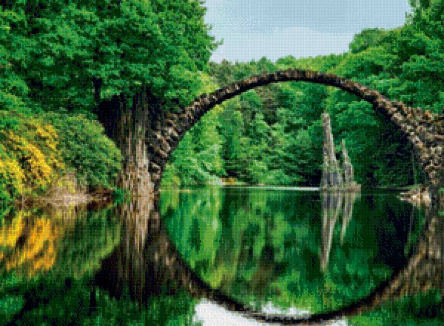 Красота природы - деревья, вода, пейзаж - предпросмотр