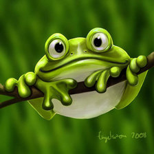 Схема вышивки «Лягушка»