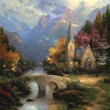 Схема вышивки «Старая церковь»