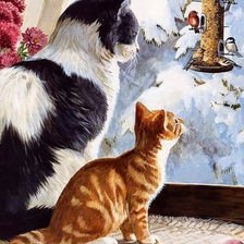 Схема вышивки «У окна»