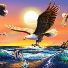 Схема вышивки «морские охотники»