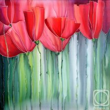 Схема вышивки «маковая акворель»