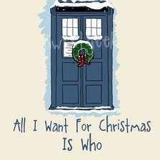 Схема вышивки «Рождественская Тардис»