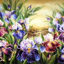 Схема вышивки «iris»