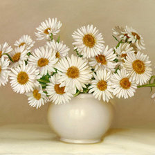 Схема вышивки «Ромашки в вазе»