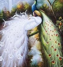 Схема вышивки «Павлины»