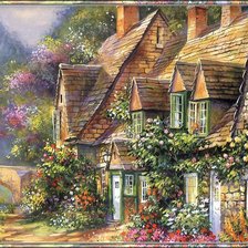 Схема вышивки «домик»