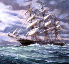 Схема вышивки «корабль»