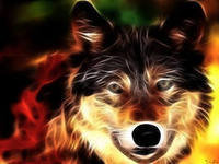 Схема вышивки «волк»