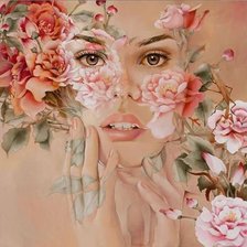 Схема вышивки «Девушка»