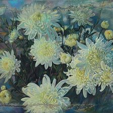 Схема вышивки «Хризантемы»