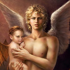 Схема вышивки «ангел»