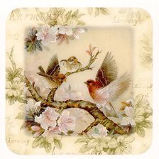 Схема вышивки «панно с птицами»