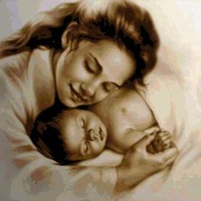 Схема вышивки «Мать и дитя»